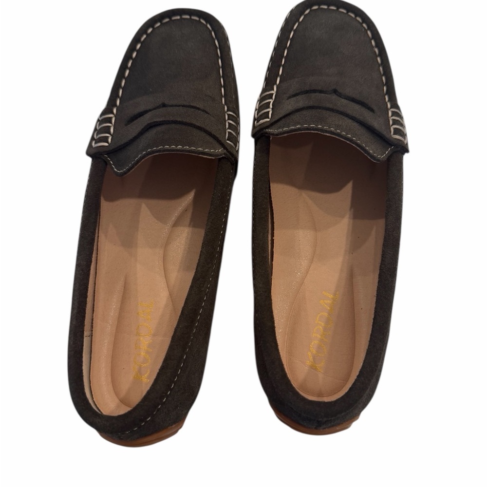Kordal Espresso Brown Suede Women's Penny Loafers Driver Shoes - Picture 6 of 9